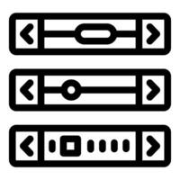 Slider buttons set, scrolling bar showing progress, adjusting options vector icon set