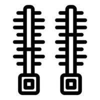 Pair of zippers is being fastened or unfastened vector