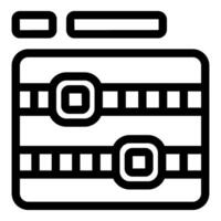 Database server icon showing data being processed vector