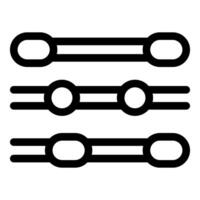 Set of three horizontal level sliders with round handle buttons vector