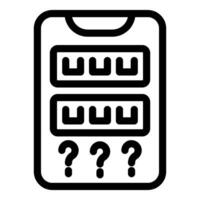 Smartphone showing question marks displaying unsolved problems vector