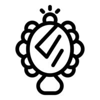 Hand mirror with reflection shining, a concept of self reflection vector