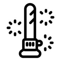 Security metal detector gate signaling surrounding by warning signs vector