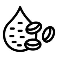 Coffee beans falling into water drop creating aromatic beverage vector