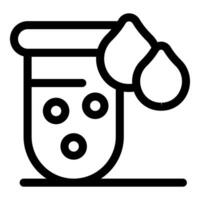 Lab technician adding drops to test tube icon vector