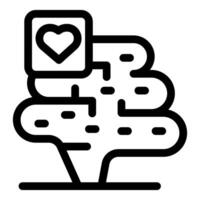 Brain showing love with heart icon representing emotional intelligence vector