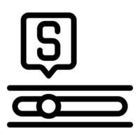 Speech recognition system processing voice commands icon vector