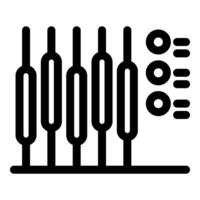 Tuning fork icon representing sound wave frequency tuning vector