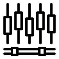 Audio mixing console adjusting sound levels icon vector