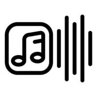 Music player app icon with sound bars displaying playing song vector