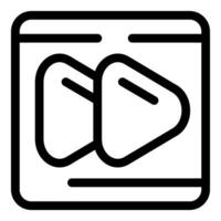 Media player interface showing fast forward button icon vector