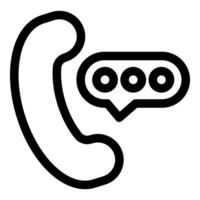 Phone icon showing three dots representing ongoing call vector