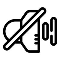 Speaker icon is showing no sound sign with soundwaves crossed out vector