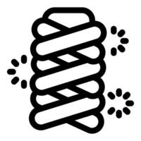 Fluorescent light bulb saving energy with rotating light symbol vector