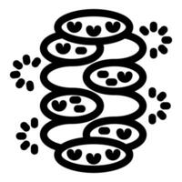 Bacteria dividing and multiplying through binary fission process vector