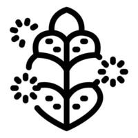 Plant growing with artificial intelligence technology icon vector outline