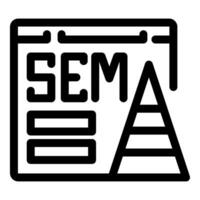 Search engine marketing strategy showing website optimization vector