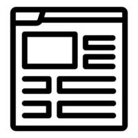 Web page showing structure with content blocks vector
