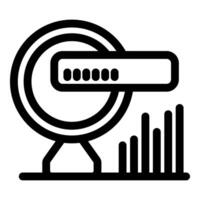 Digital device analyzing sound waves with a futuristic design vector