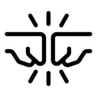 Two hands clapping making loud applause sound icon vector