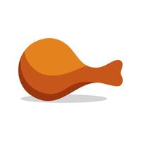 Chicken leg icon isolate on white background. vector