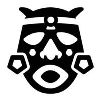 Solid style icon of idol face mask vector