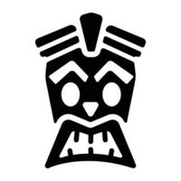 Tahiti god icon designed in solid style vector