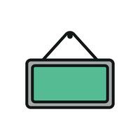 Blackboard sign object icon design simple and modern concept graphic vector