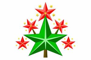 Bright Christmas Stars Graphics for Holiday Design Projects Ideal for Greeting Cards, Logos, Illustrations, Gift Tags, and Unique Seasonal Branding to Add a Touch of Festive Cheer vector