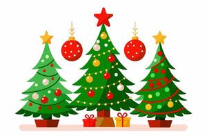 Charming Christmas Trees Graphics for Holiday Design Projects Ideal for Greeting Cards, Logos, Illustrations, Gift Tags, and Unique Seasonal Branding to Add Festive Cheer vector