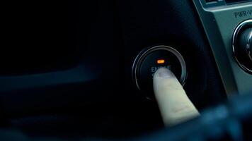 Start stop car engine button photo