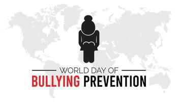 World Day of Bullying Prevention is observed every year on October. Social Awareness concept. background, placard, banner template illustration design. vector