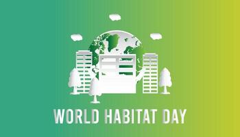 World Habitat Day is observed every year on October.Awareness concept Of Living. background, placard, banner template illustration design. vector