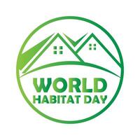 World Habitat Day is observed every year on October.Awareness concept Of Living. background, placard, banner template illustration design. vector