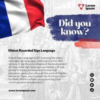 Fun Fact Sign Language Post template