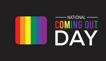 National Coming Out Day is observed every year on October. Holyday Awareness concept. background, placard, banner template illustration design. vector