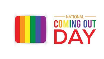 National Coming Out Day is observed every year on October. Holyday Awareness concept. background, placard, banner template illustration design. vector