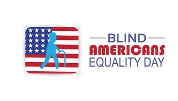 Blind Americans Equality Day is observed every year on October. Medical Healthcare Awareness concept. background, placard, banner template illustration design. vector