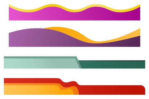 moderno elegante encabezamiento pie de página para bandera frontera y sitio web diseño vector