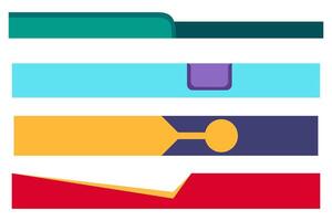 Modern colorful header footer for banner border and website design vector