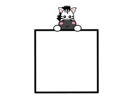 Zebra Animal Head Square Frame Background vector