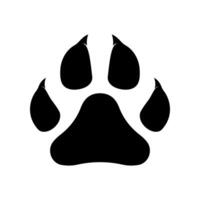 Paw isolated on white background. vector