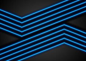 Blue neon laser lines abstract tech background vector