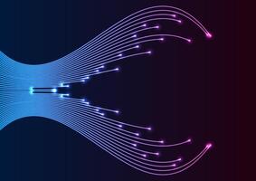 Abstract neon blue purple connection lines tech background vector