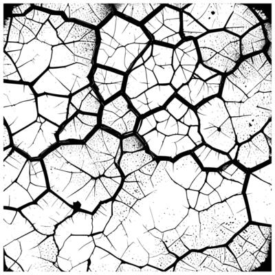 Cracked Black and White Texture Pattern