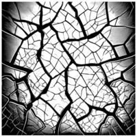 Abstract Cracked Surface Texture in Black and White vector