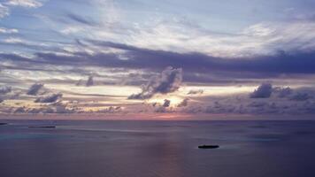 Ocean view in the Maldives at sunset video