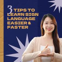 Tips to Understanging Sign Language Linkedin Post template