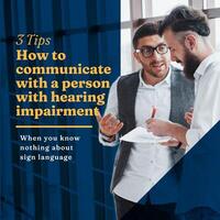 How To Communicate with Deaf People Linkedin Post template