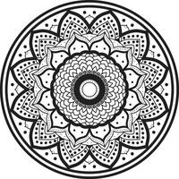 Pattern Mandala Line art vector